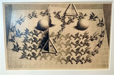 The Mathematical Principles Behind MC Escher's Mirror Labyrinths